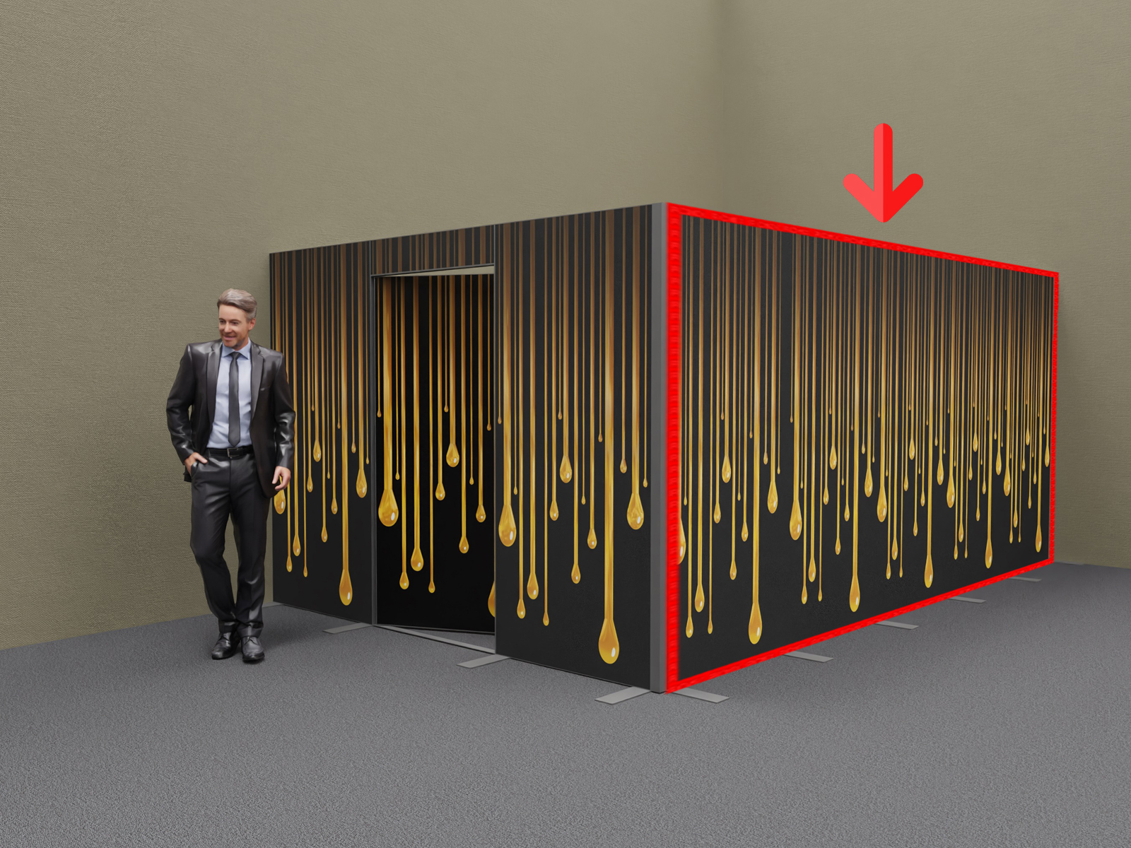 Trennelement Room Standelement 5m Motiv