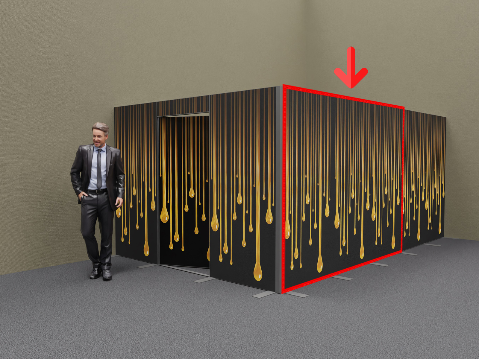 Trennelement Room Standelement 3m Motiv