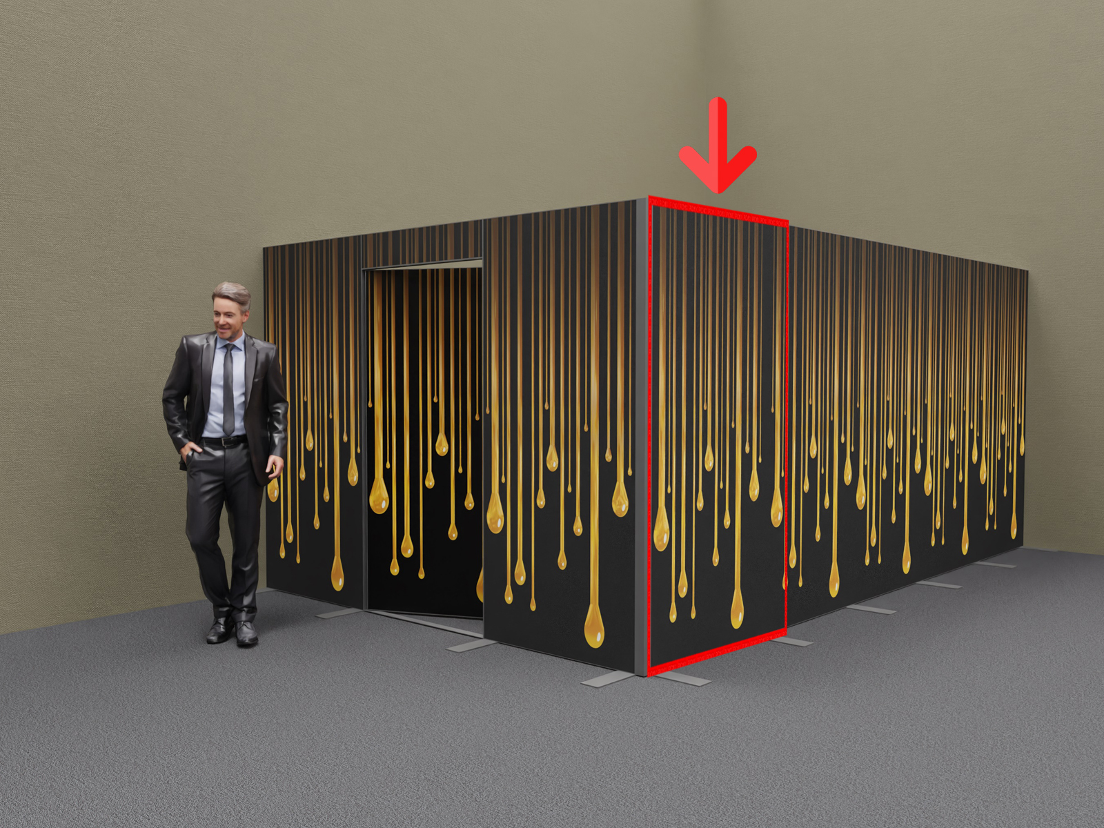 Trennelement Room Standelement 1m Motiv