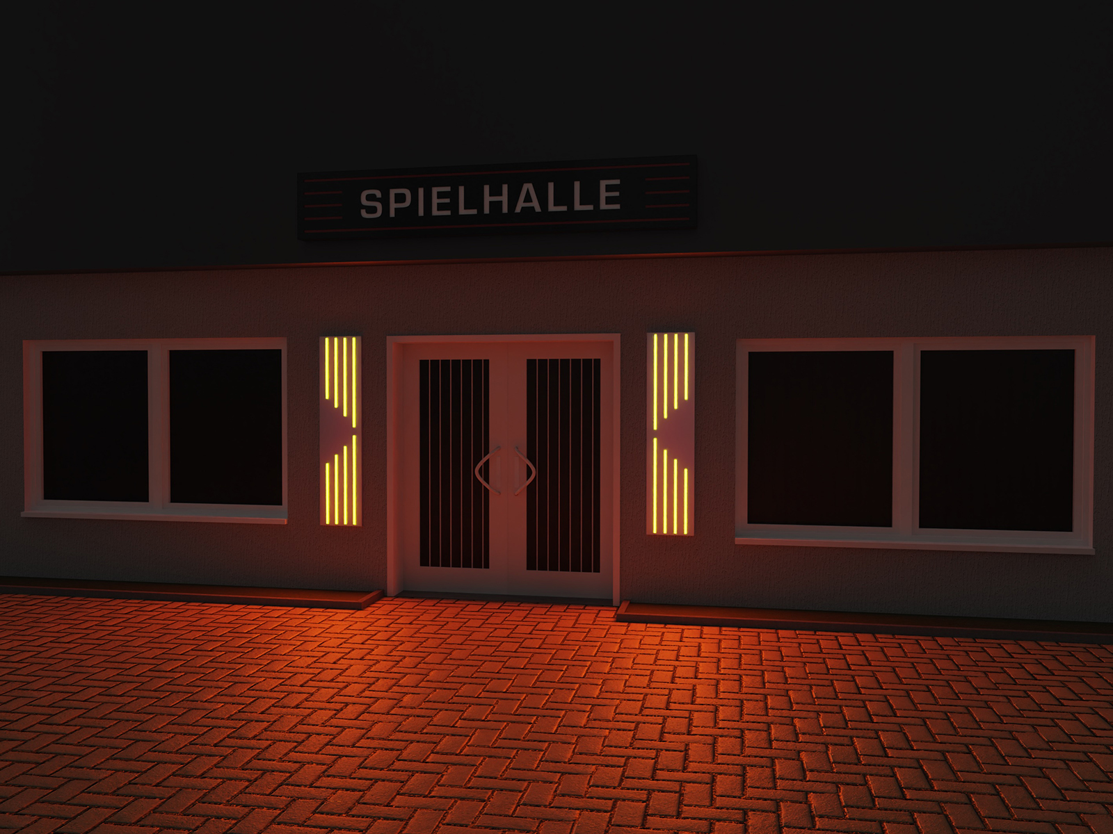 Eingangsleuchte Pfeile Linien